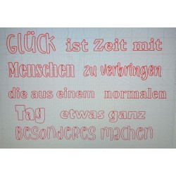 Schablone Glück ist.....