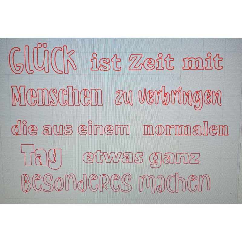 Schablone Glück ist.....