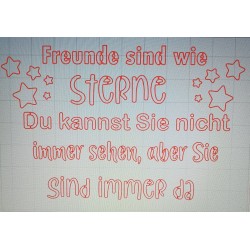Schablone Freunde sind wie Sterne