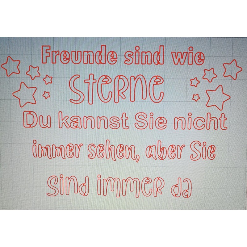 Schablone Freunde sind wie Sterne