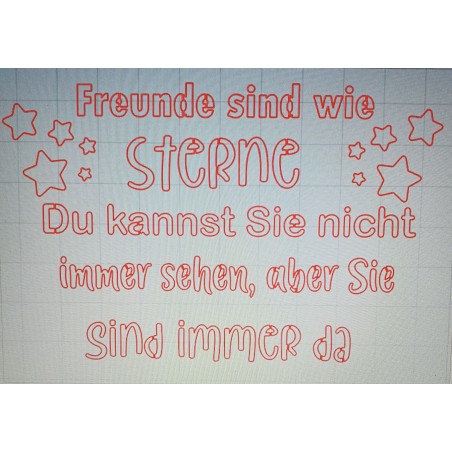 Schablone Freunde sind wie Sterne