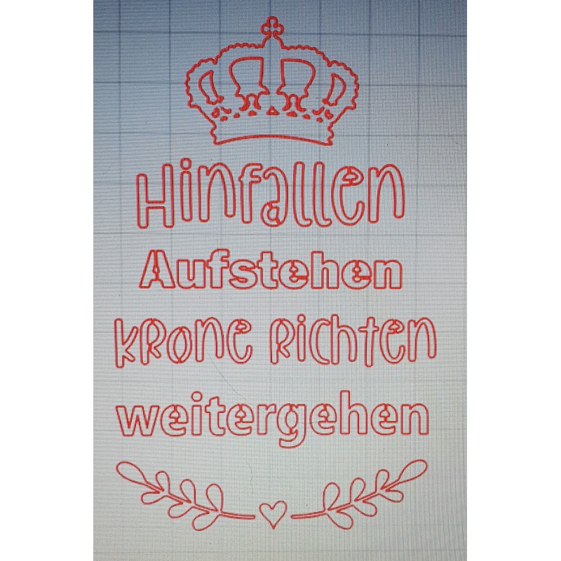 Schablone Hinfallen.....