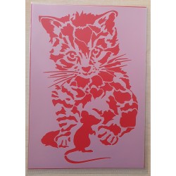 Schablone Katze/Maus