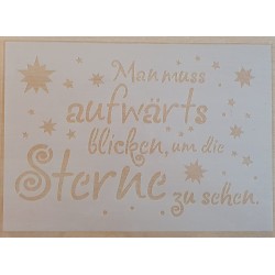 Schablone Aufwärts blicken....
