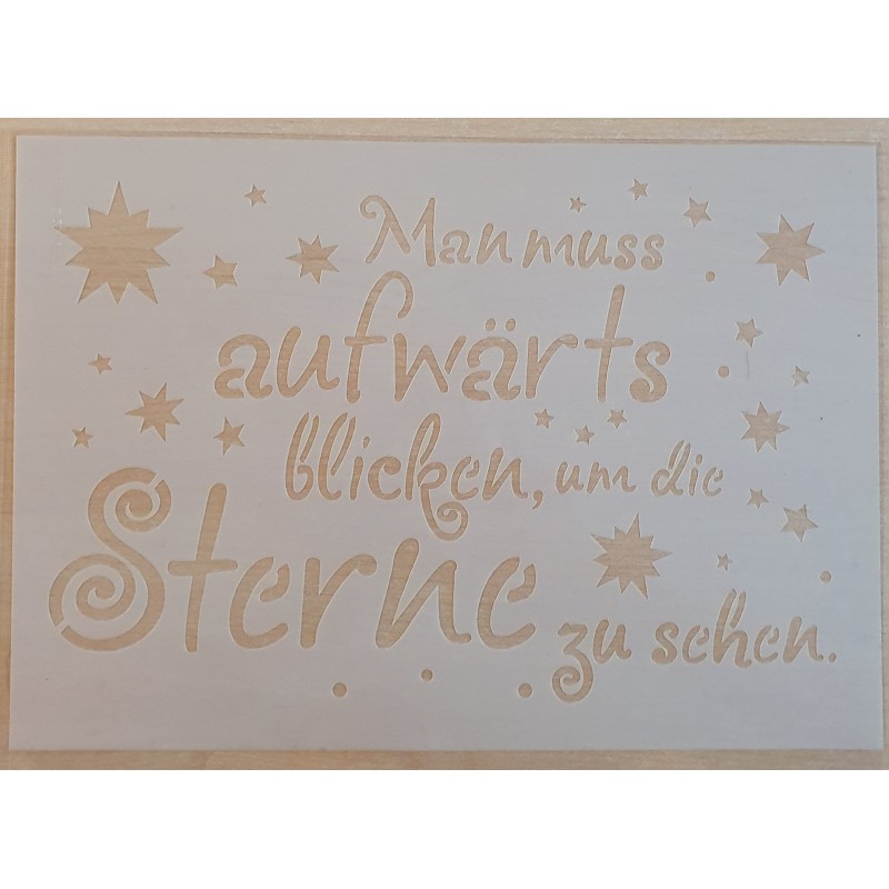Schablone Aufwärts blicken....