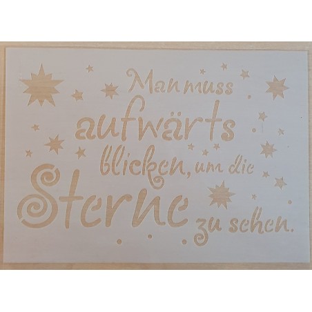 Schablone Aufwärts blicken....