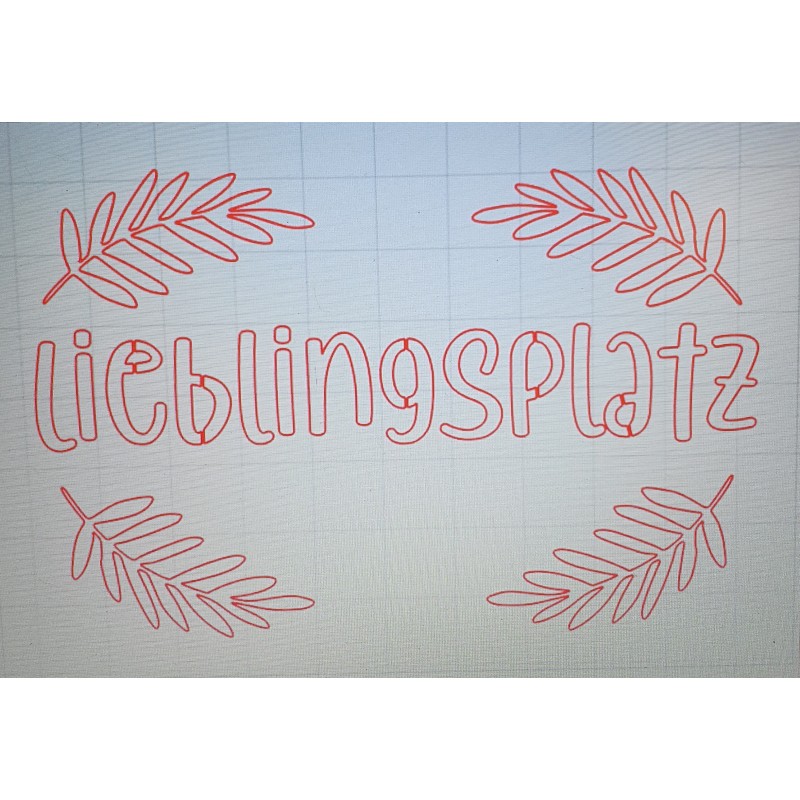 Schablone Lieblingsplatz