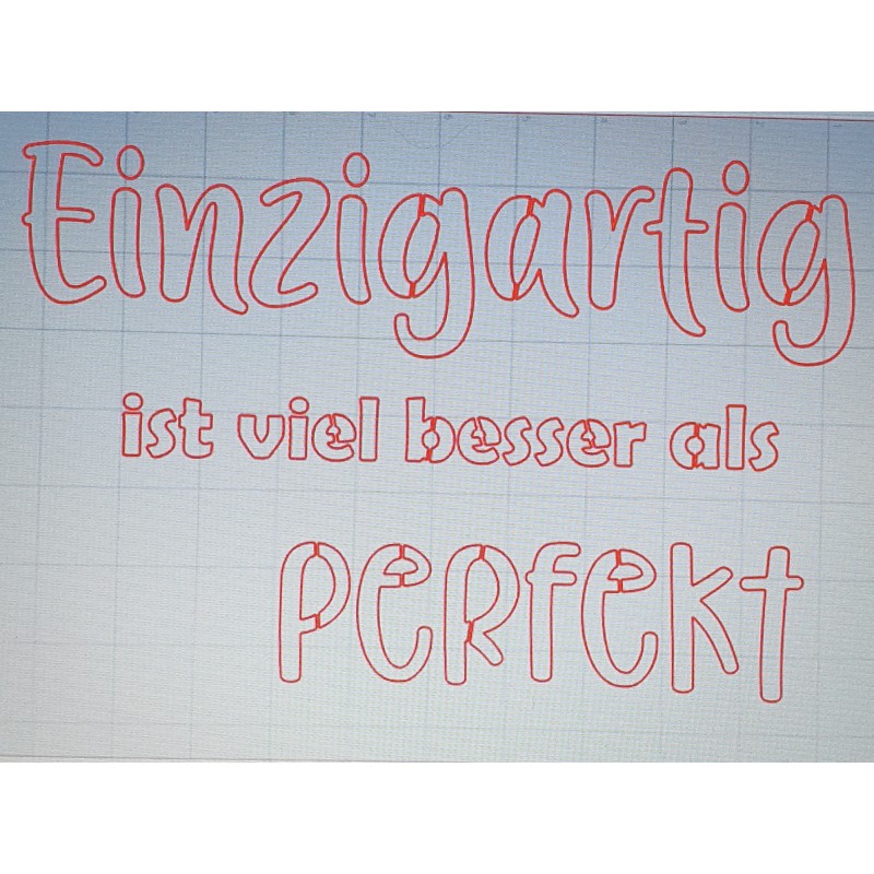 Schablone Einzigartig....