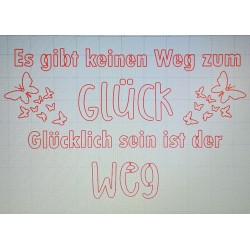 Schablone Glücklich sein.....