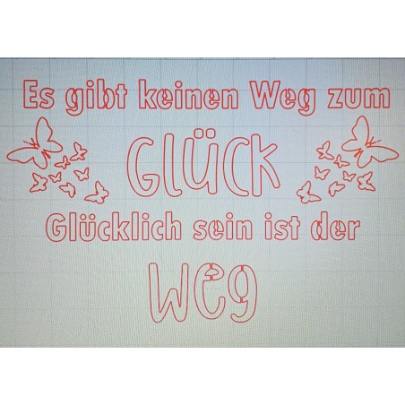 Schablone Glücklich sein.....