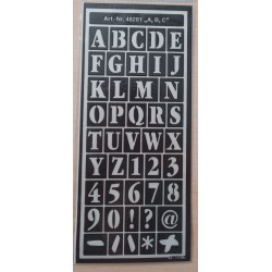 Schablone Selbstklebend Buchstaben