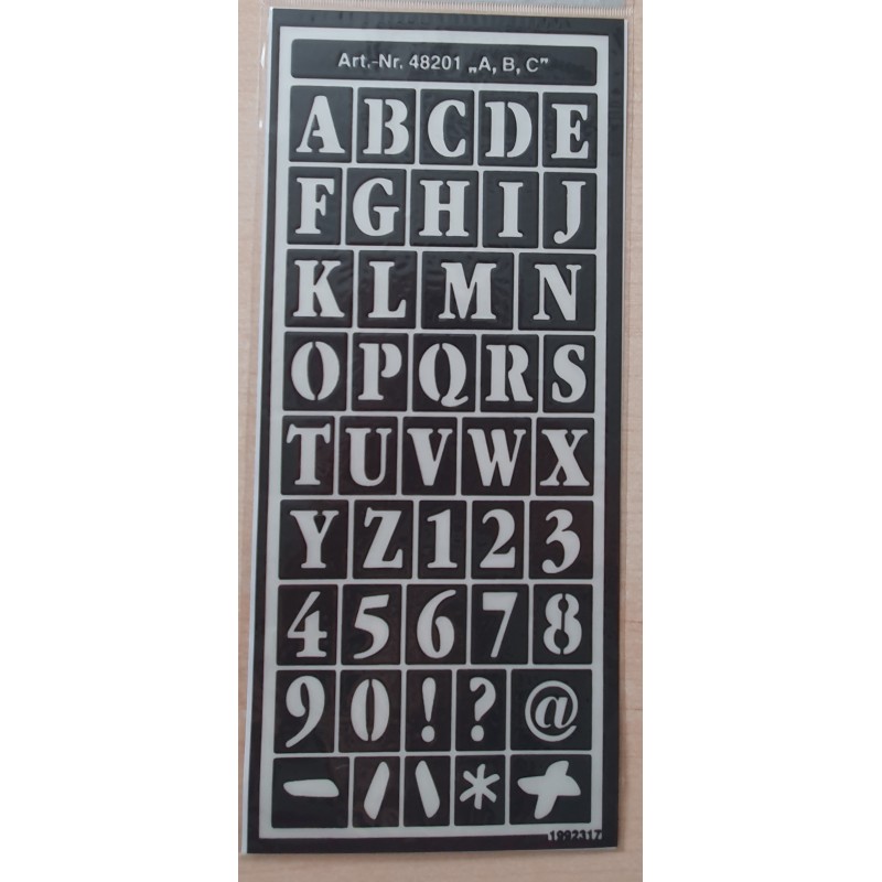 Schablone Selbstklebend Buchstaben