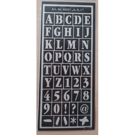 Schablone Selbstklebend Buchstaben