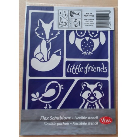 Schablone Selbstklebend little friends