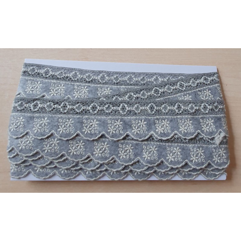 Spitzenband taupe