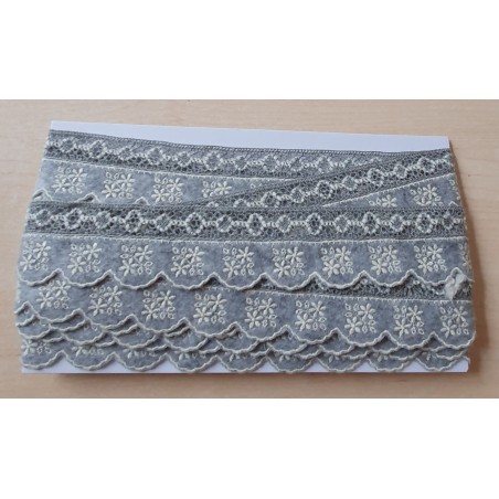 Spitzenband taupe