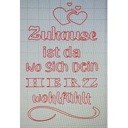 Schablone Zuhause.....