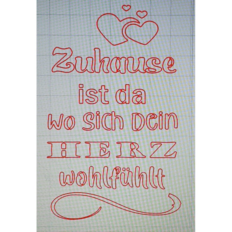 Schablone Zuhause.....