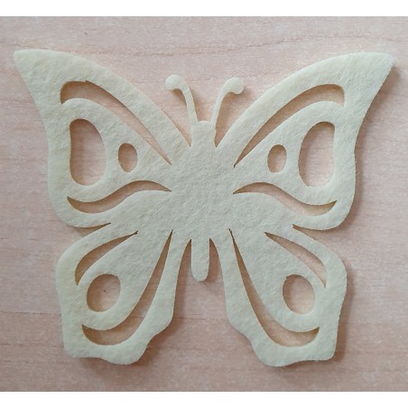 Filz Schmetterling creme