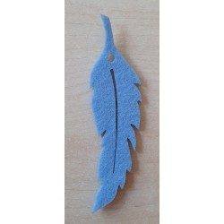 Filz Feder blau