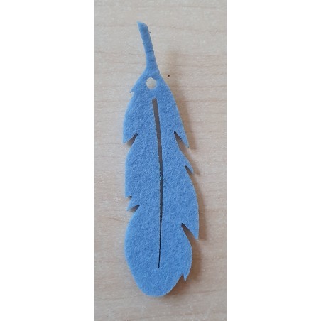 Filz Feder blau