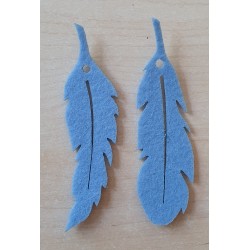 Filz Feder blau