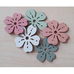 Holz Blume weiss