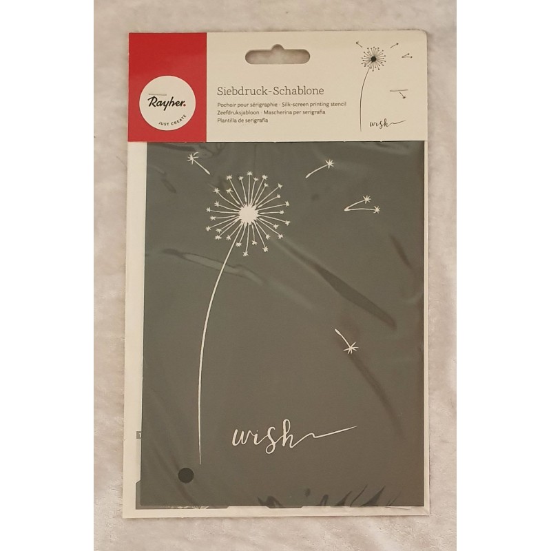 Siebdruck-Schablone Pusteblume