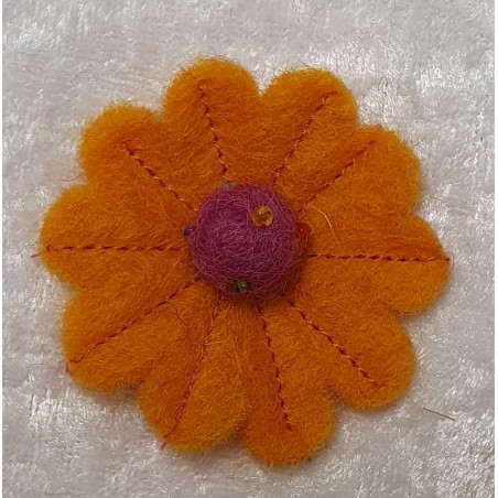 Filz Blume hellorange
