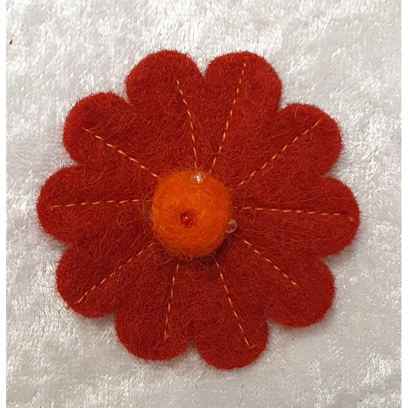 Filz Blume rot