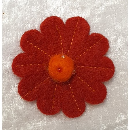 Filz Blume rot