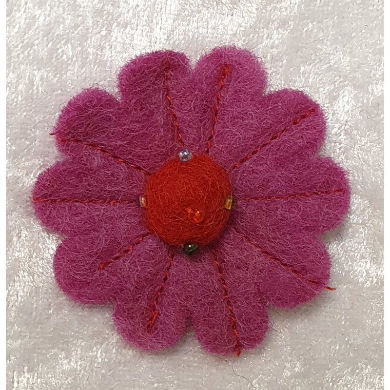Filz Blume pink