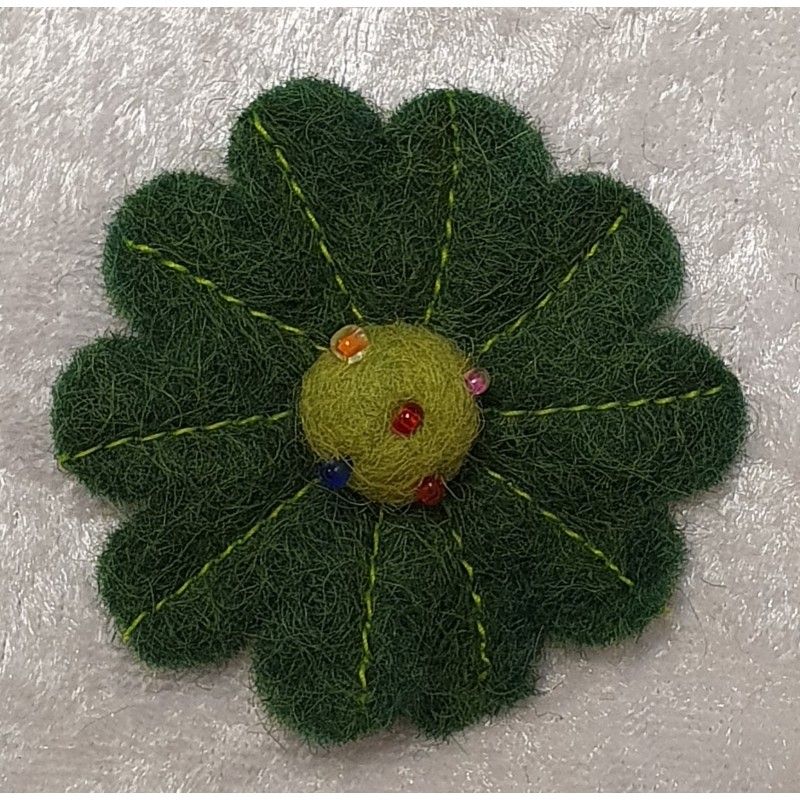 Filz Blume grün