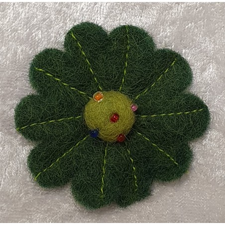 Filz Blume grün