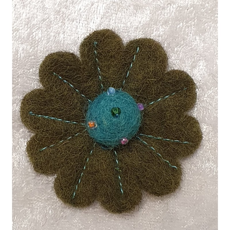 Filz Blume khaki