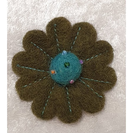 Filz Blume khaki