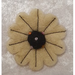 Filz Blume beige