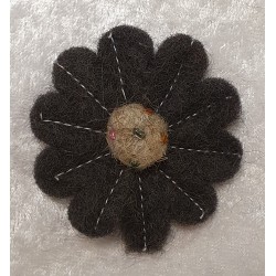 Filz Blume grau