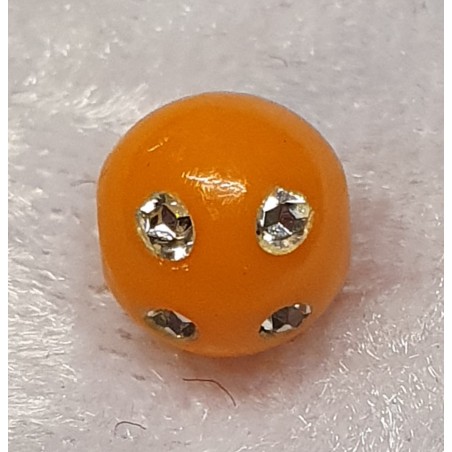 Strassperlen Kunststoff orange