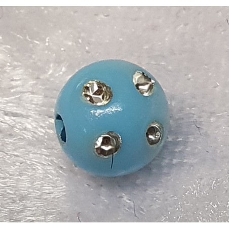 Strassperlen Kunststoff hellblau