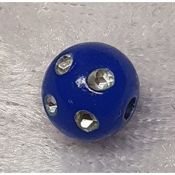 Strassperlen Kunststoff blau