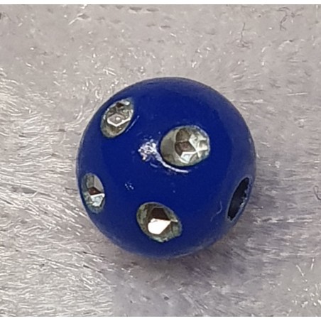 Strassperlen Kunststoff blau