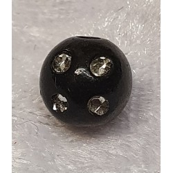 Strassperlen Kunststoff schwarz