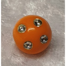 Strassperlen Kunststoff orange