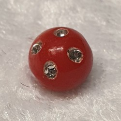 Strassperlen Kunststoff rot