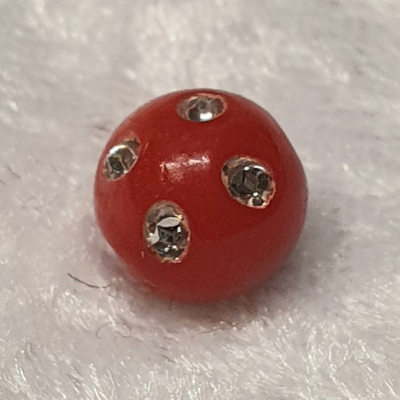 Strassperlen Kunststoff rot