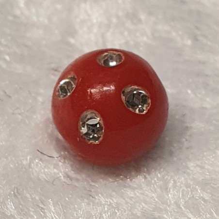Strassperlen Kunststoff rot