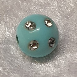 Strassperlen Kunststoff hellblau