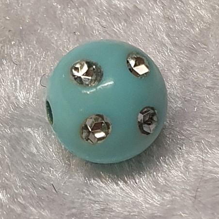 Strassperlen Kunststoff hellblau