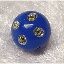 Strassperlen Kunststoff blau
